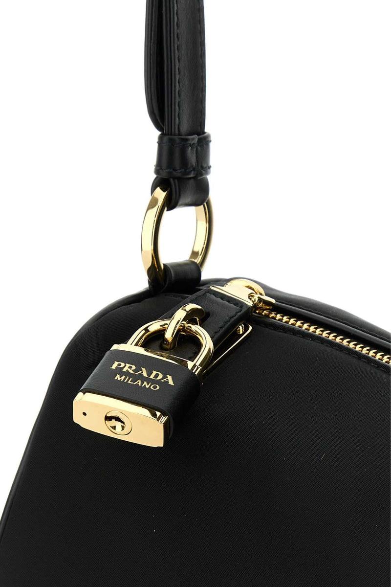 Prada Tessuti Shoulder Bag — Black Poliammidericiclata-vitello