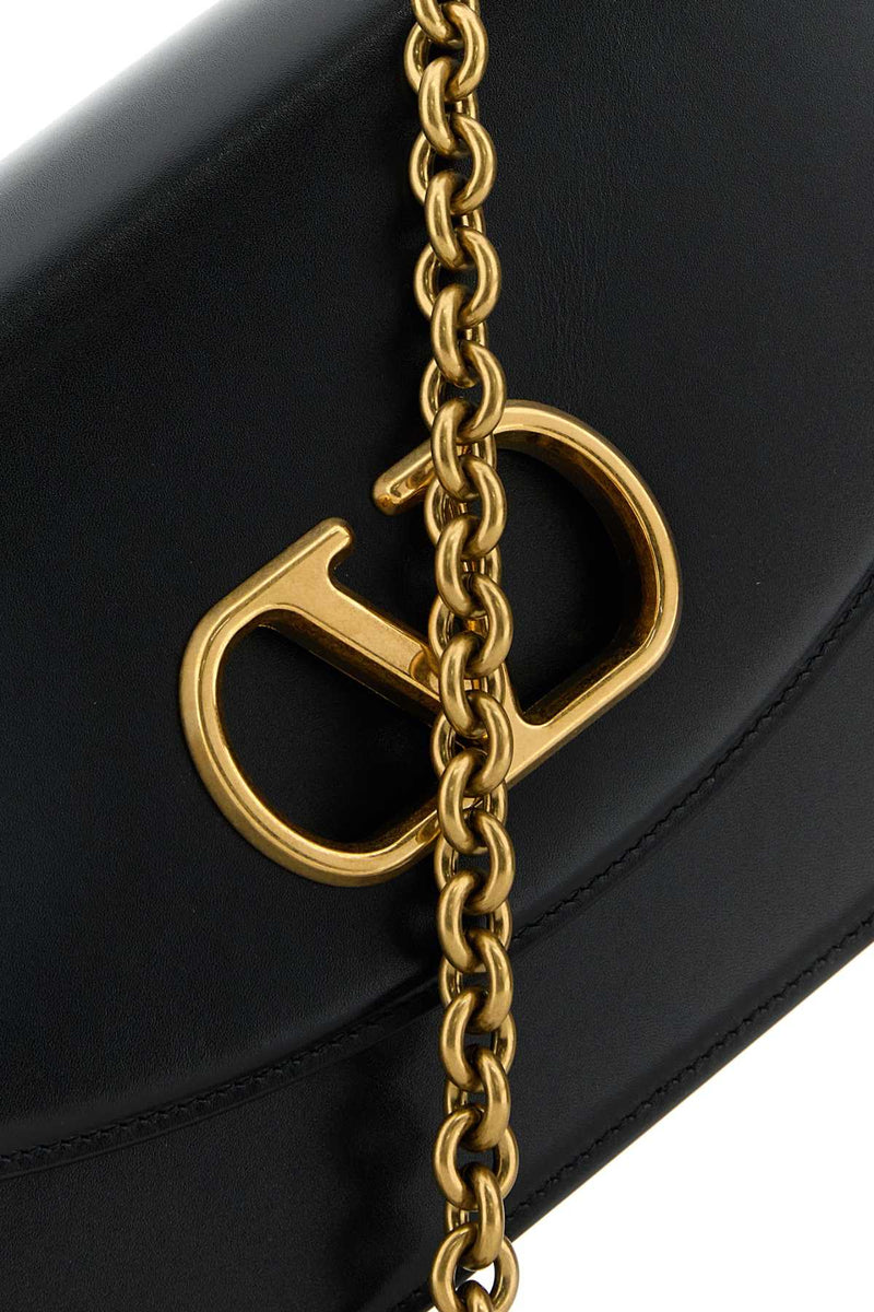 Valentino Garavani Vain Shoulder Bag — Black Calf Leather - Bos Taurus