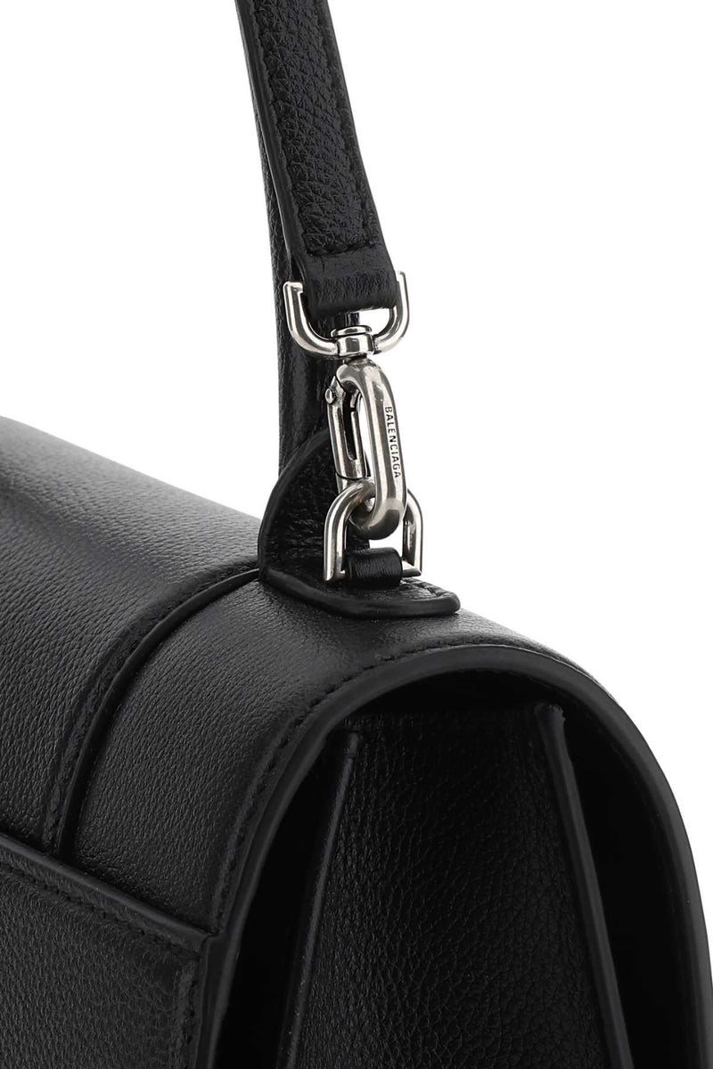 Balenciaga Hourglass Top Handle Bag — Black
