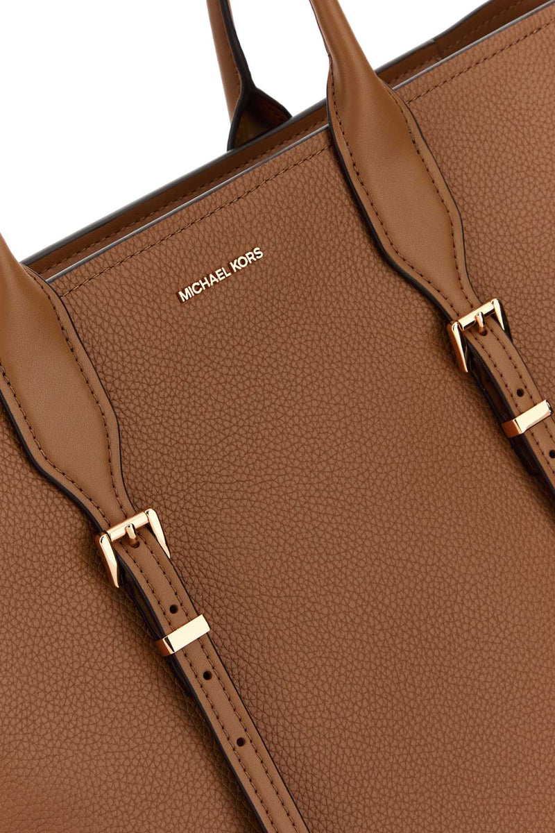 Michael By Kors Buckle Tote Bag — Brown