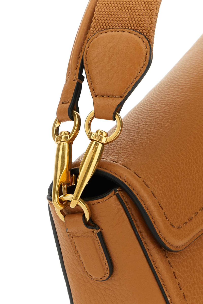 Valentino Garavani Shoulder Bag — Beige Calf Leather - Bos Taurus