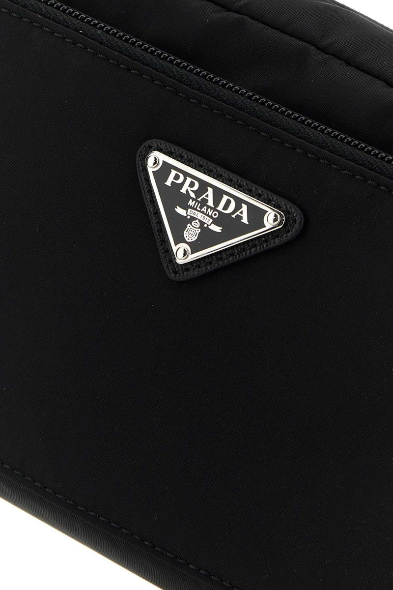 Prada Case Travel Wallet — Black Recycledpolyamide-calfleather