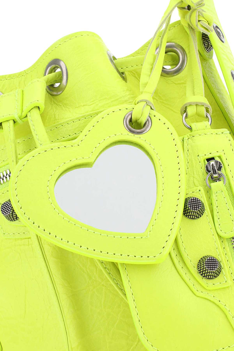 Balenciaga Le Cagole Bucket Bag — Yellow P Domesticated Lamb