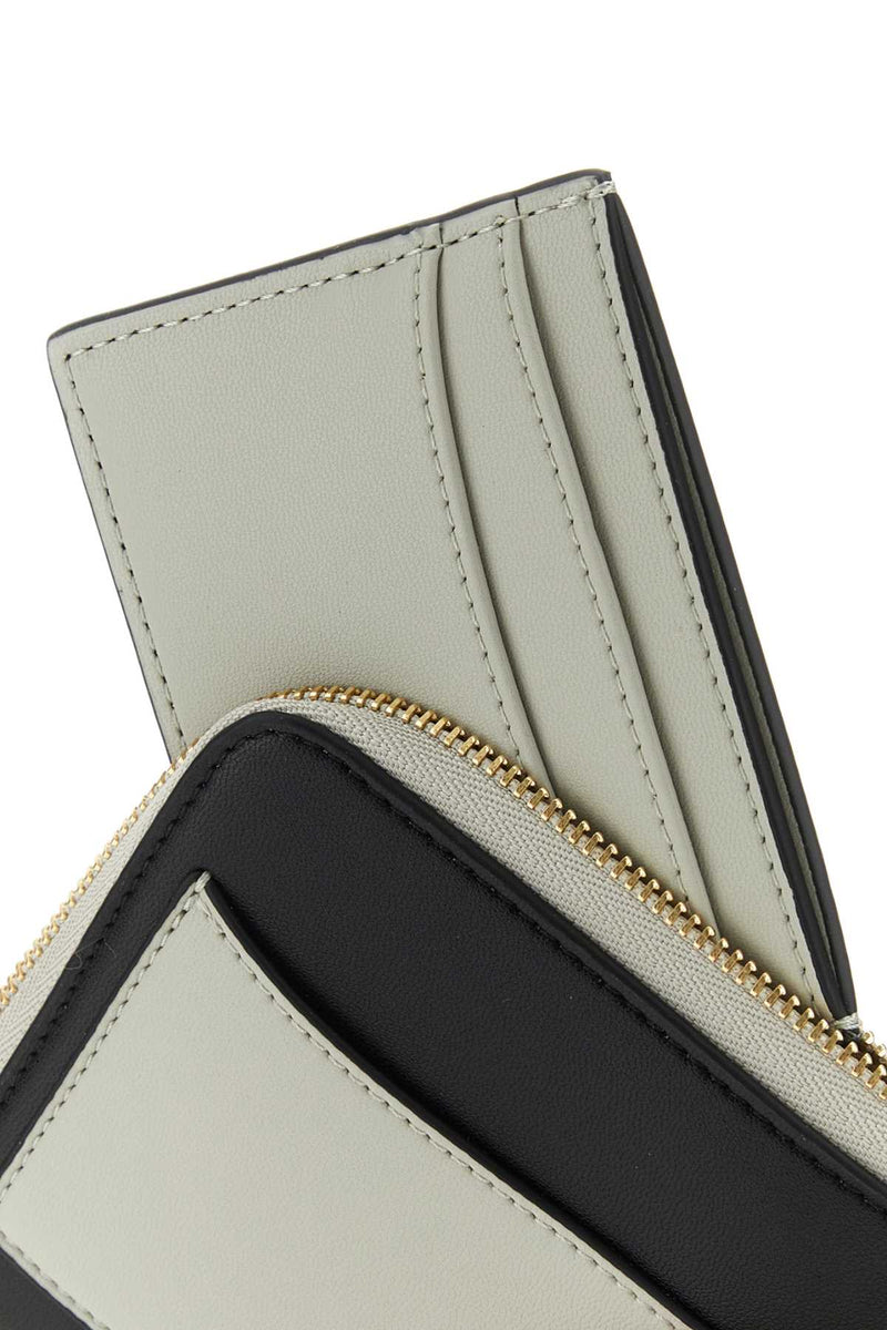 Stella Mccartney Stud-Embellished Two-Tone Card Holder — Black F: Polyamid Wallet