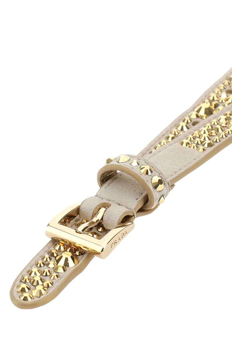 Prada Belt — Silver Exterior: Suede