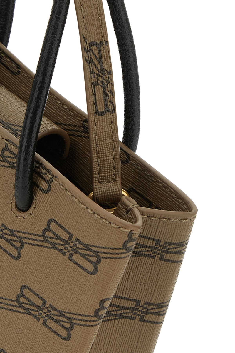 Balenciaga Logo-Jacquard Canvas Tote Bag — Beige