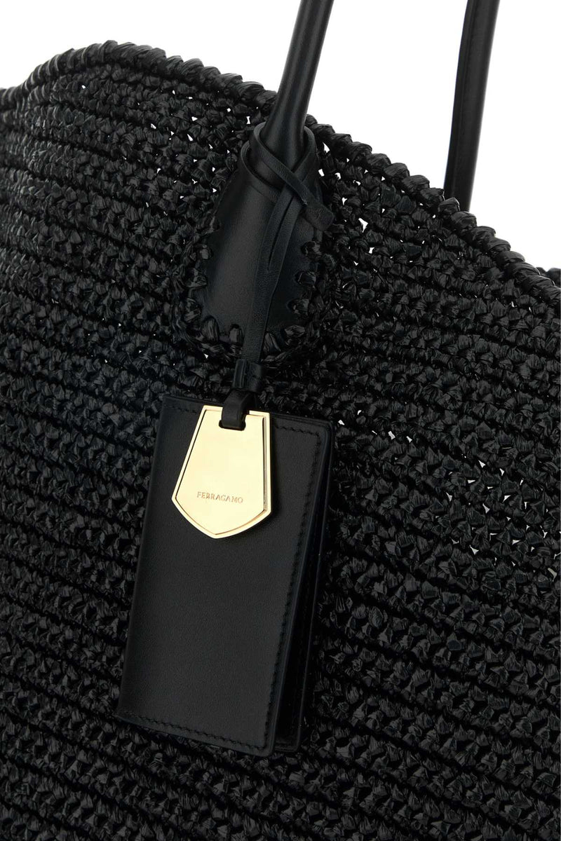 Ferragamo Cout Tote Bag — Black