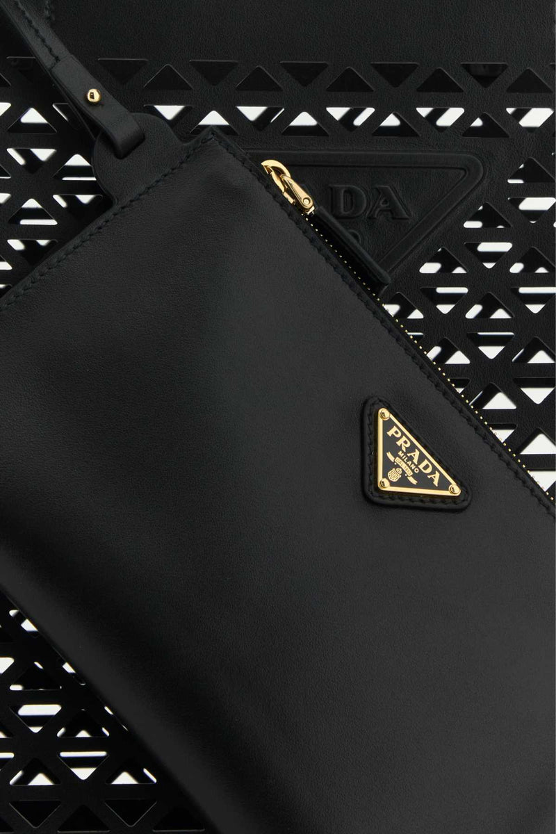 Prada Tote Bag — Black Exterior: Leather