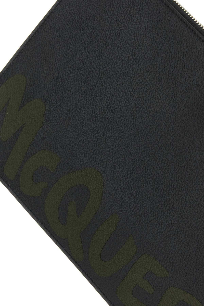 Alexander Mcqueen Beauty Clutch — Black Wallet