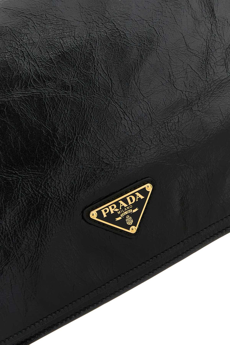 Prada Pattina Shoulder Bag — Black Vitello