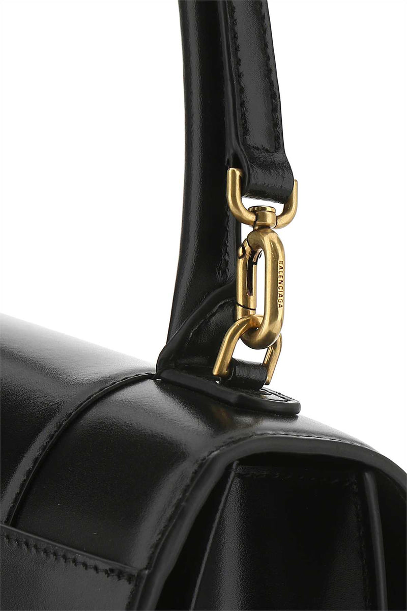 Balenciaga Hourglass Top Handle Bag — Black