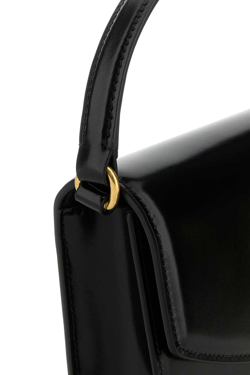 Valentino Garavani Clutch Shoulder Bag — Black Calf Leather - Bos Taurus