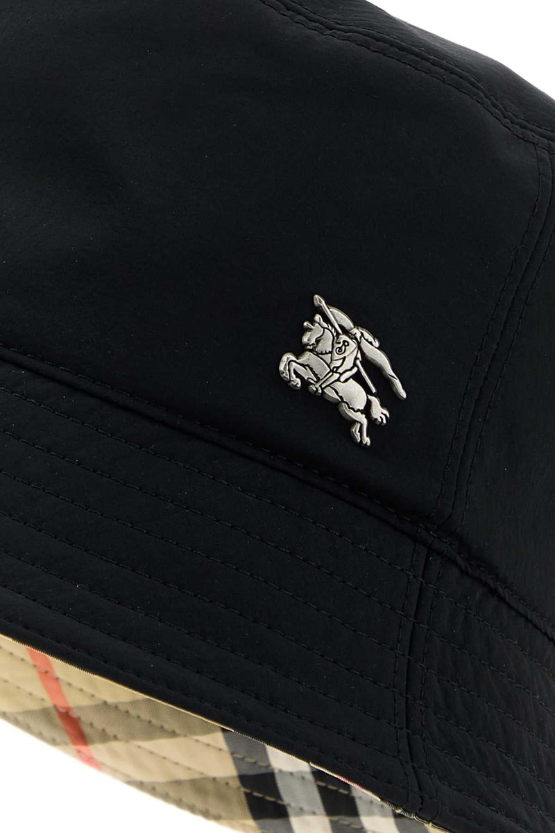 Burberry 8130424 Nylon Bucket Hat — Black Polyamide (nylon)