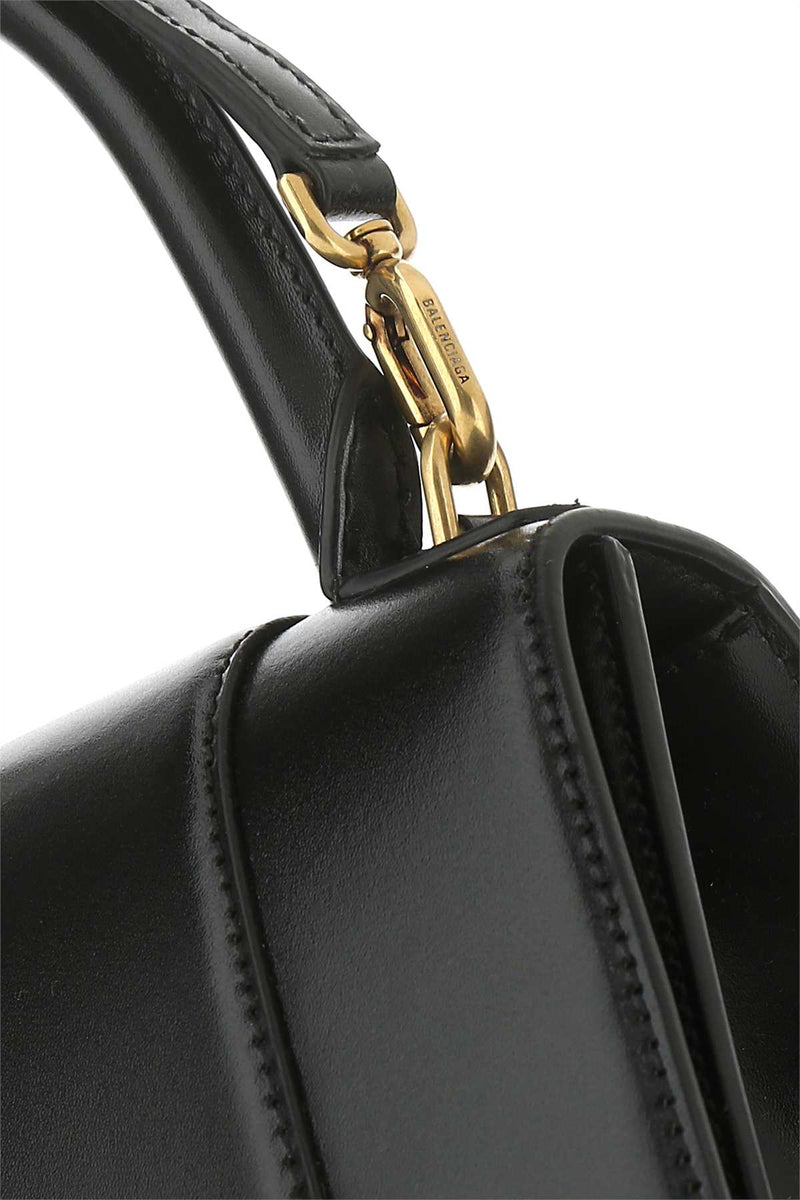 Balenciaga Hourglass Top Handle Bag — Black T Domesticated Calf Le