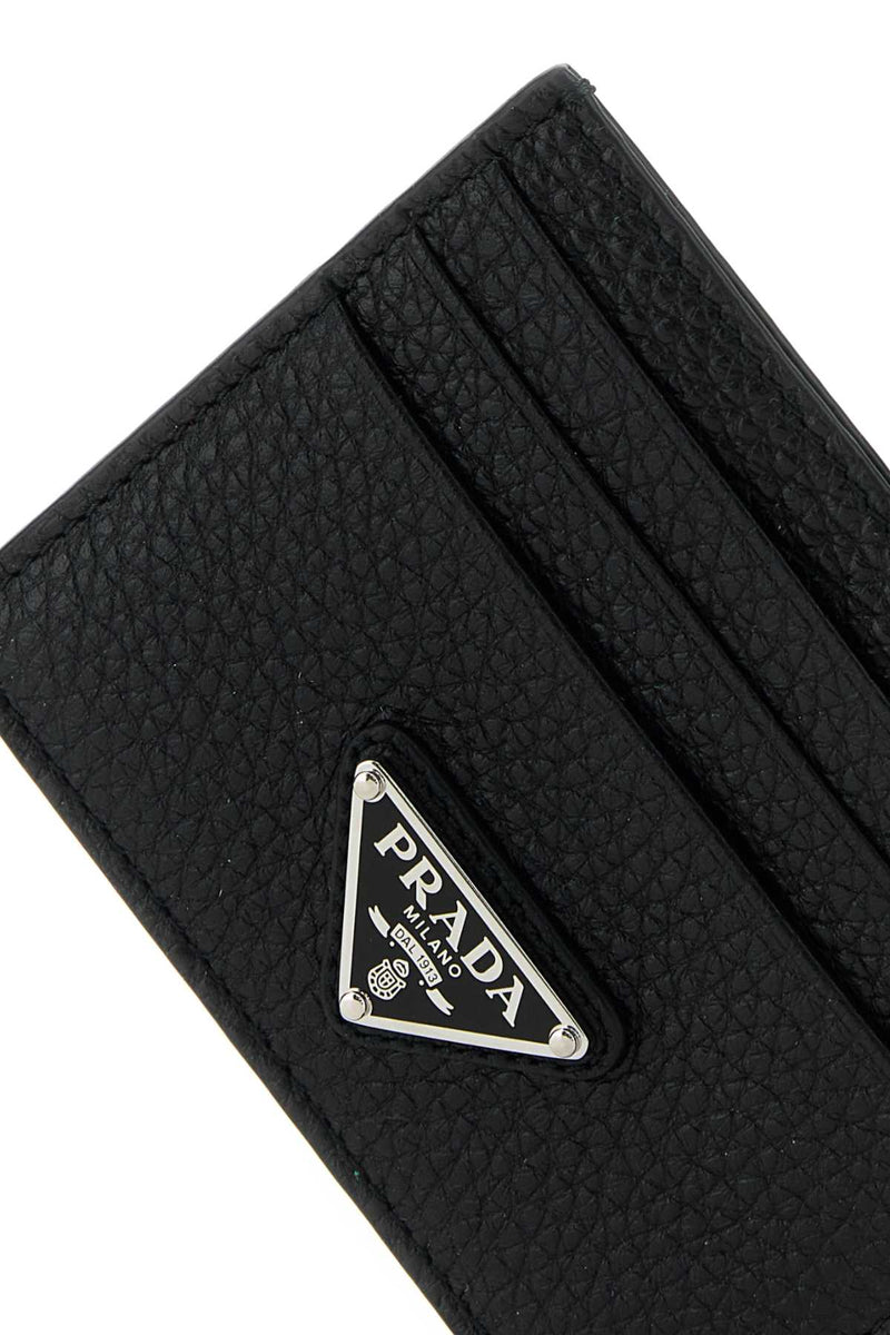 Prada Saffiano Leather Card Case — Black Vitello Wallet