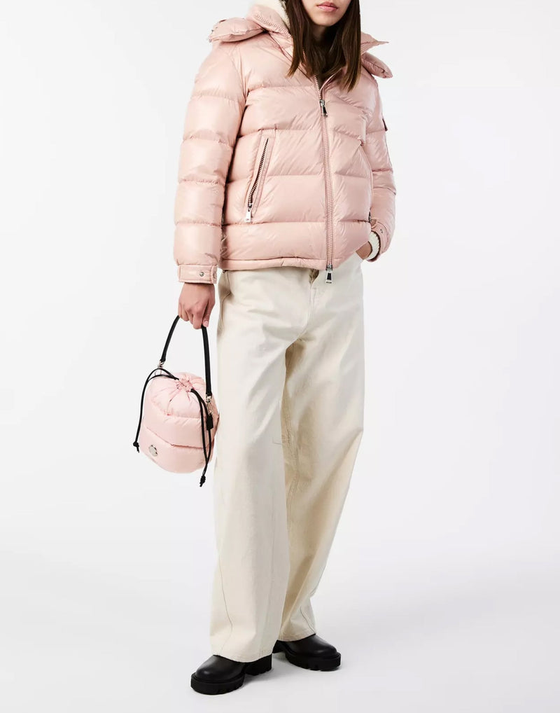 Moncler Caradoc Bucket Bag — Pink Polyamide