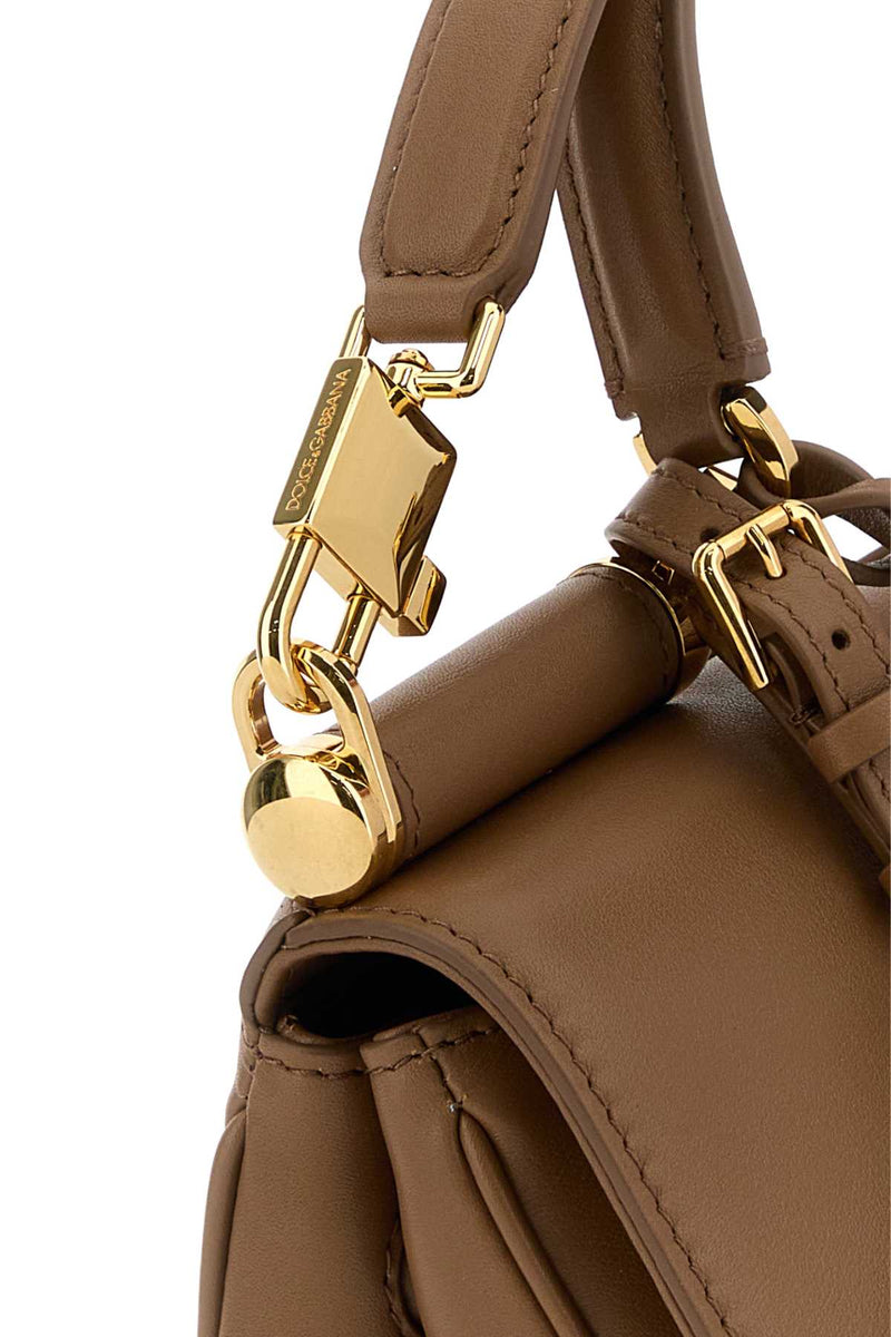 Dolce & Gabbana Top Handle Bag — Brown Pvc Vitello