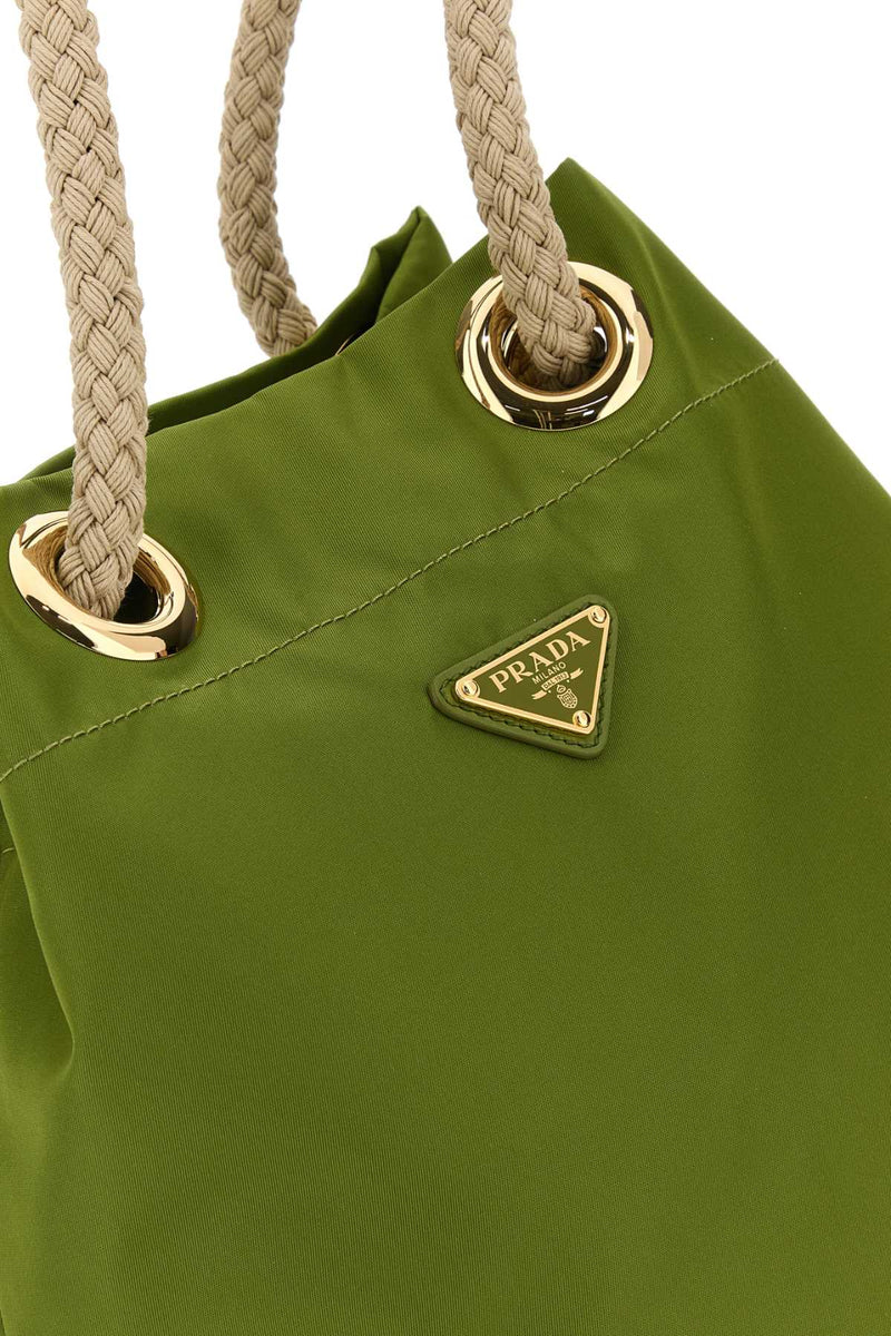 Prada Bucket Bag — Green Recycledpolyamide-calfleather