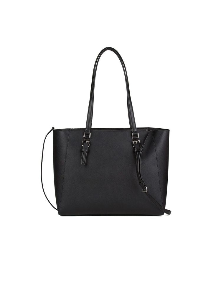 Michael Kors Charlotte Large 3-In-1 Tote Bag — Black Polyester