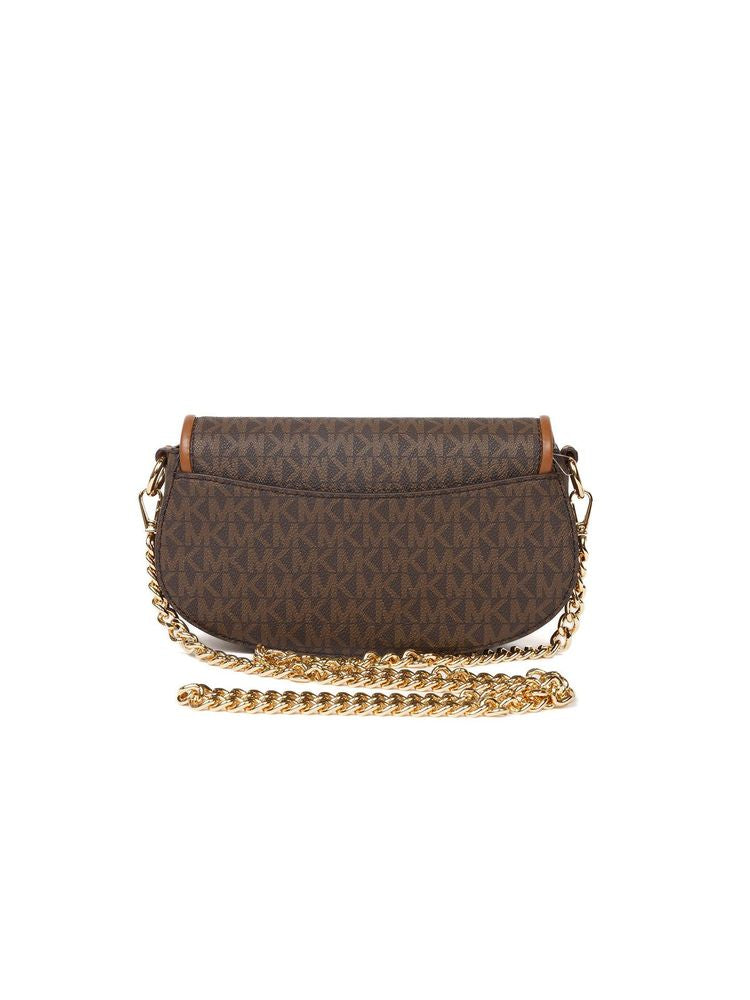 Michael Kors Mila Crossbody Bag — Brown Polyvinyl Chloride