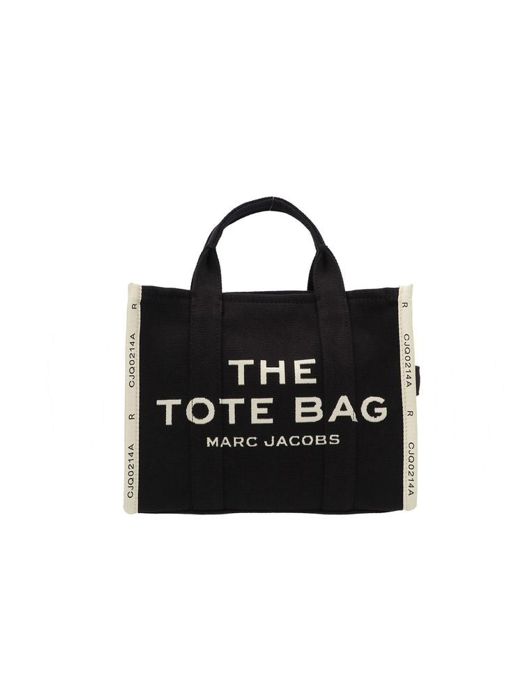 Marc Jacobs Logo-Print Canvas Tote Bag — Black Cotton