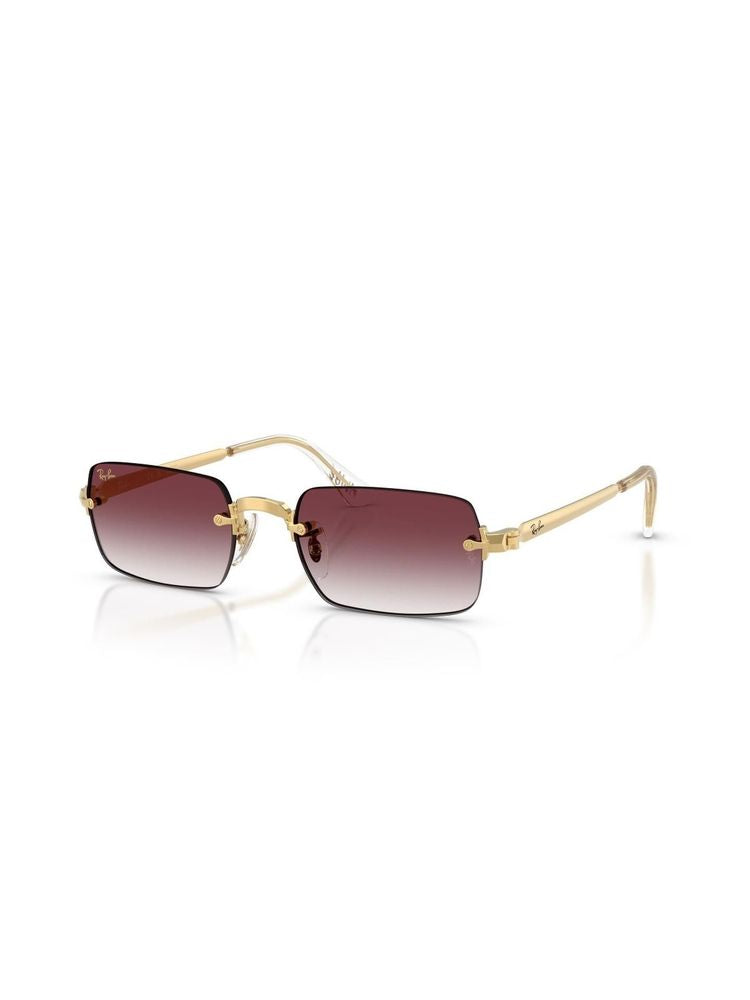 Ray-Ban 0rb3928 Rimless Square Sunglasses — Gold Metal Frame