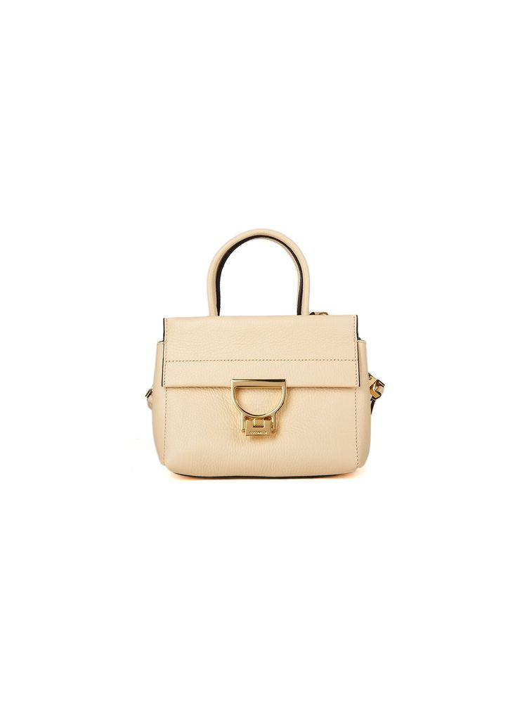 Coccinelle Arlettis Top Handle Bag — Beige Cowhide