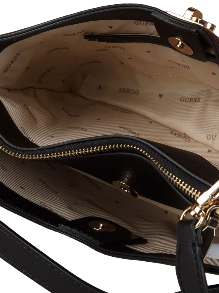 Guess Shoulder Bag — Black Polyurethane