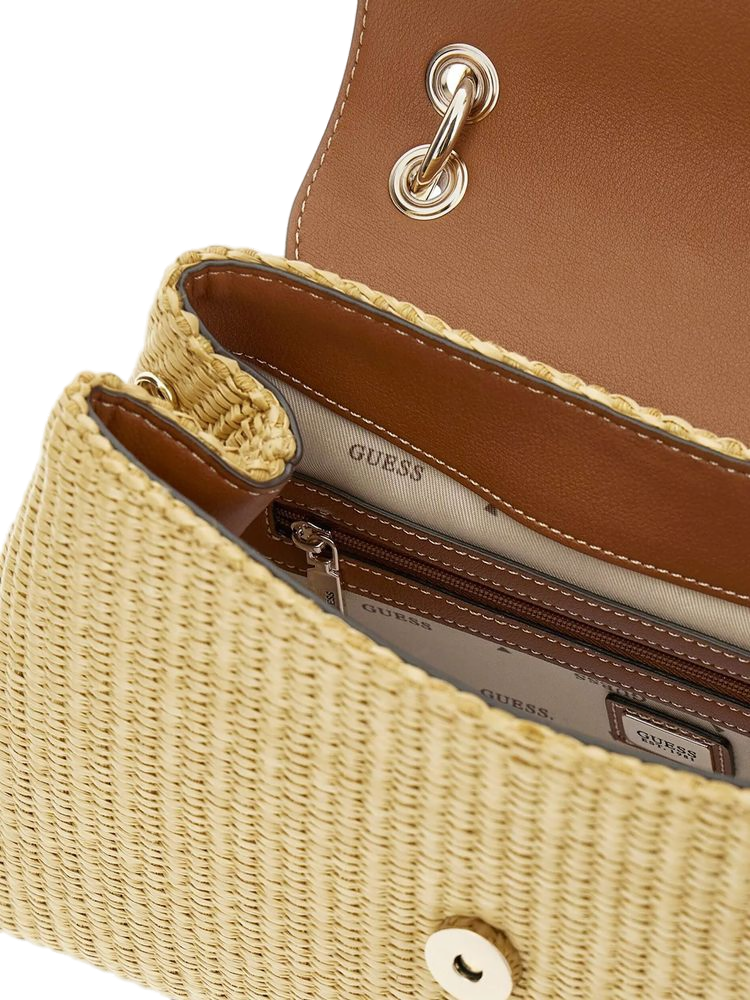 Guess Maggie Shoulder Bag — Beige Polypropylene