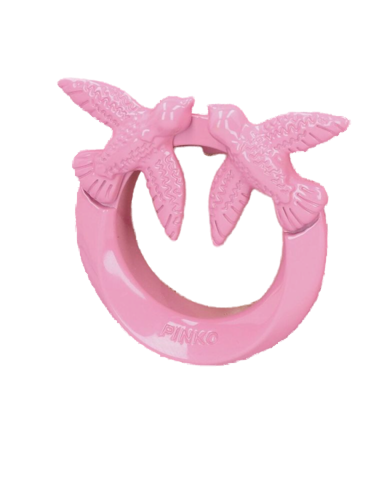 Pinko Love Summer Shoulder Bag — Pink Cowhide