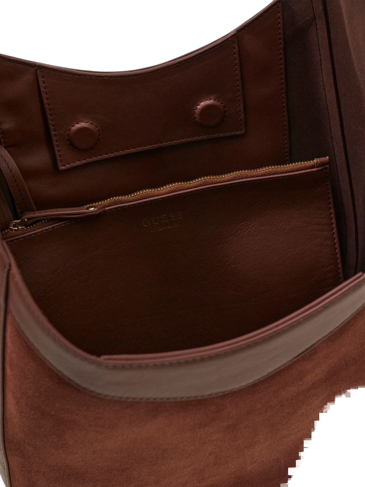 Guess Nina Hobo Bag — Brown Cow Leather