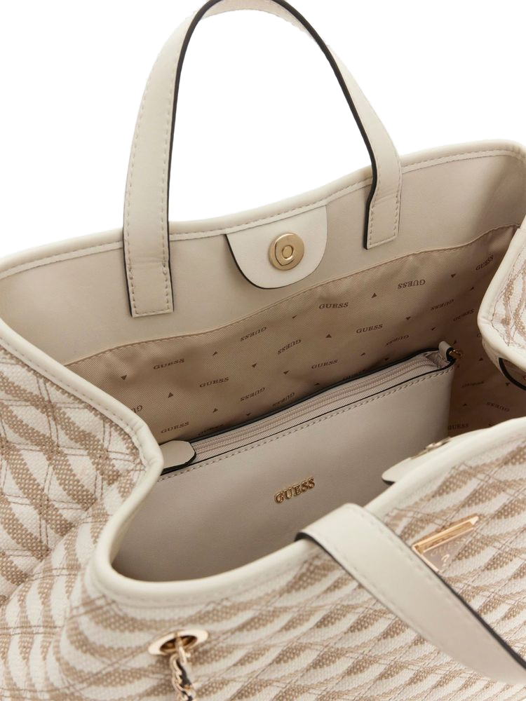 Guess Giully Ii Tote Bag — Taupe Polyester