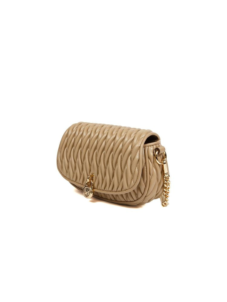 Michael Kors Mila Crossbody Bag — Beige Polyvinyl Chloride