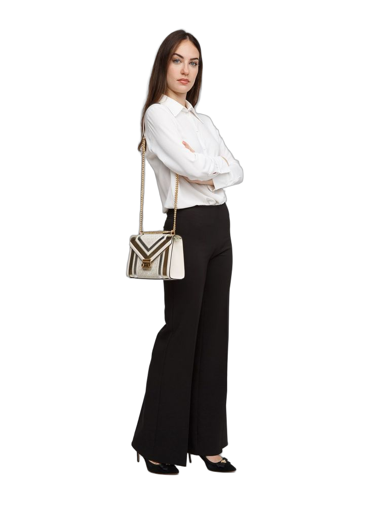 Michael Kors Crossbody Bag — Gold Polyester
