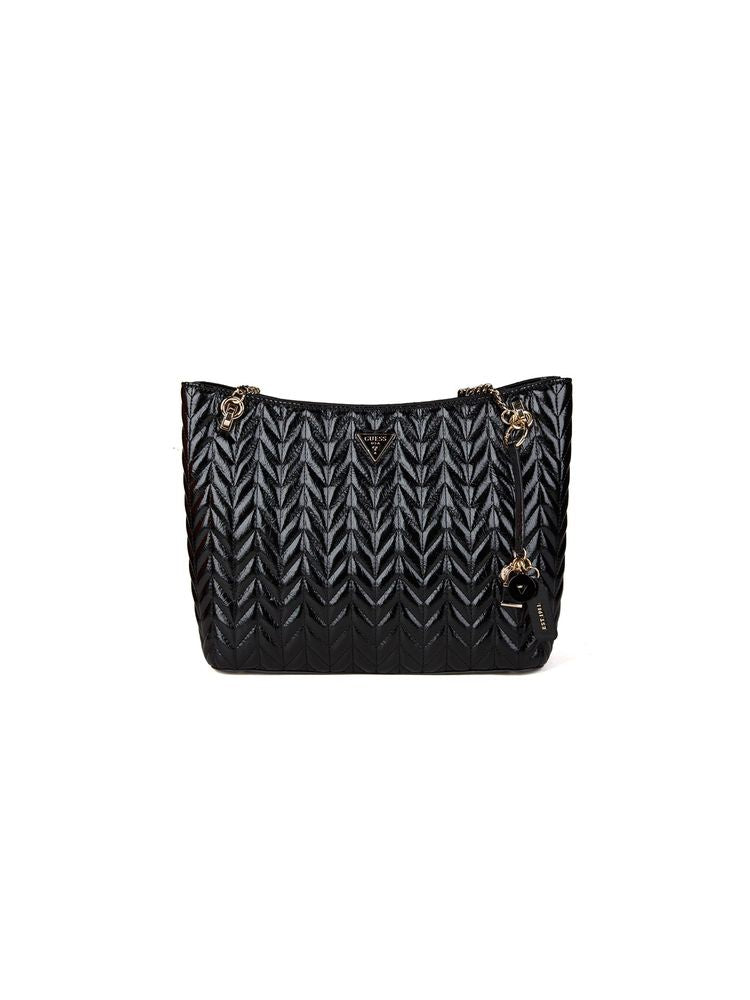 Guess Tote Bag — Black Polyurethane