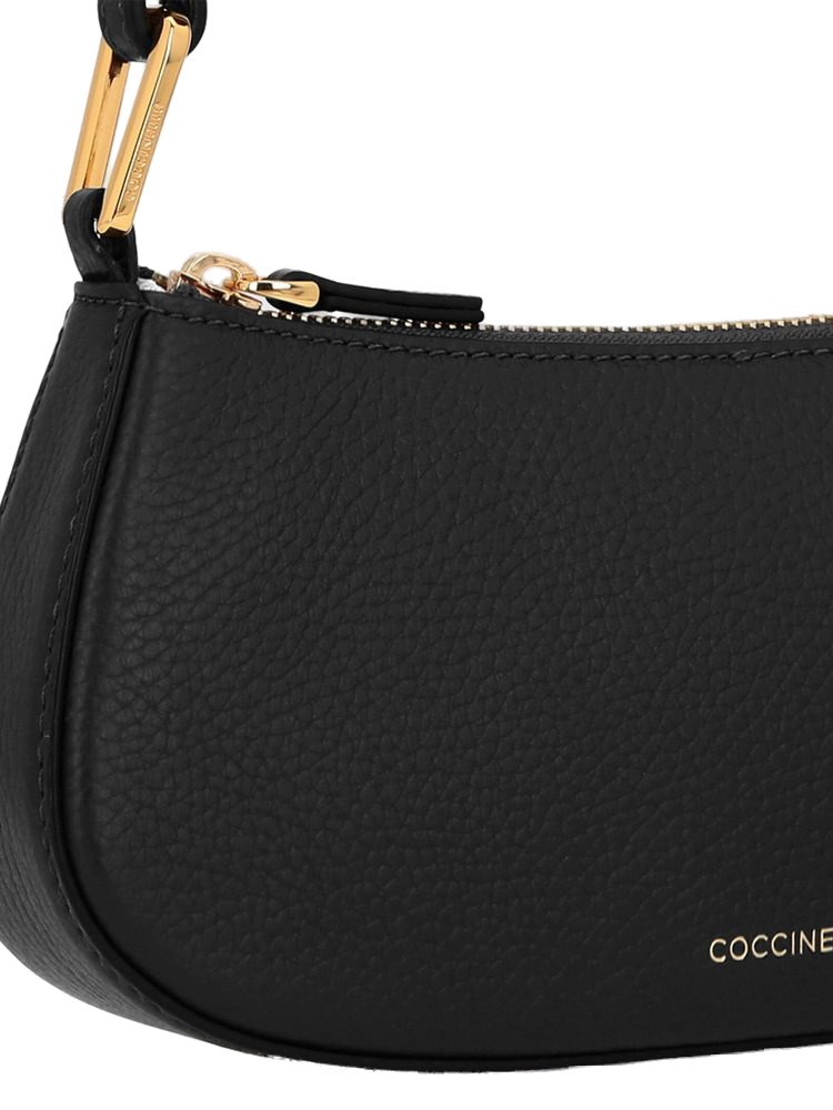 Coccinelle Merveille Shoulder Bag — Black Cow Leather