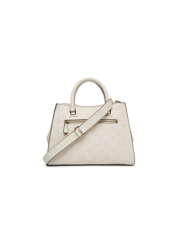 Guess Cresidia Ii Shoulder Bag — Beige Polyurethane