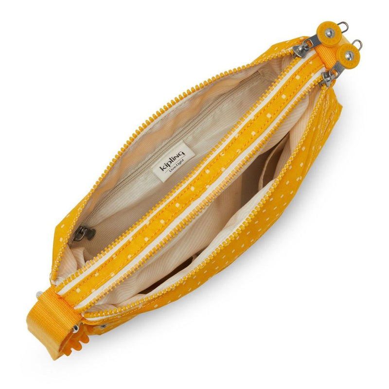 Kipling Alvar Crossbody Bag — Yellow Polyamide/nylon