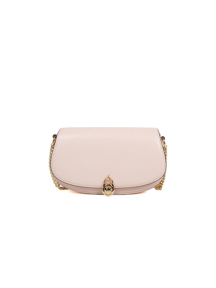Michael Kors Mila Crossbody Bag — Beige Leather | Trim: Polyurethane