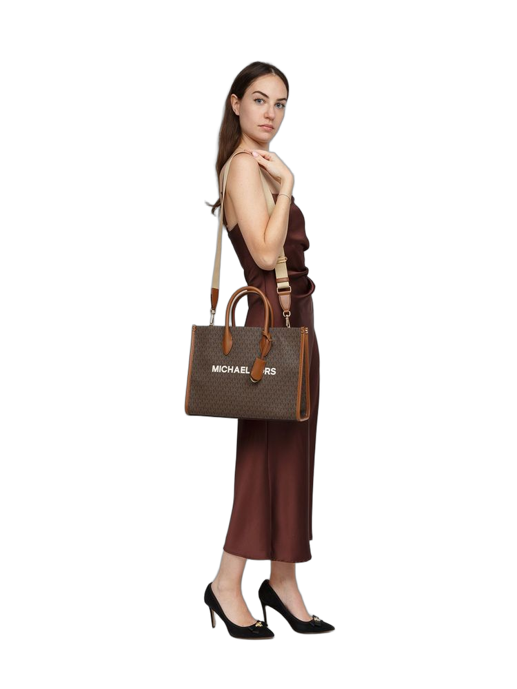 Michael Kors Tote Bag — Brown 89.coated Canvas