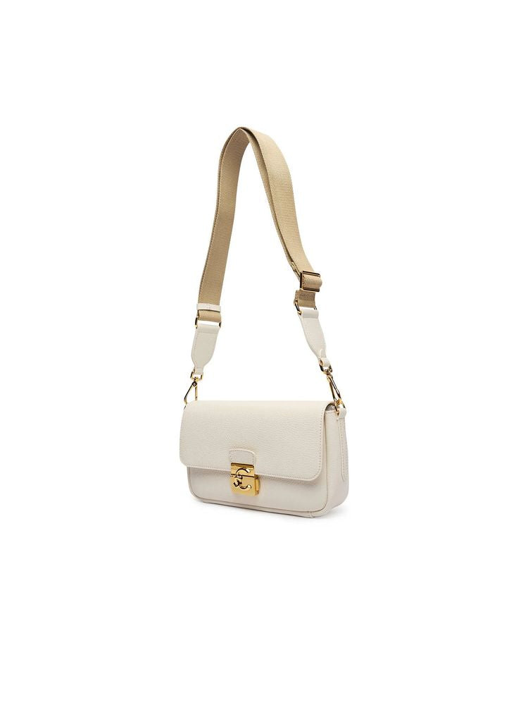 Coccinelle Shoulder Bag — White Cowhide