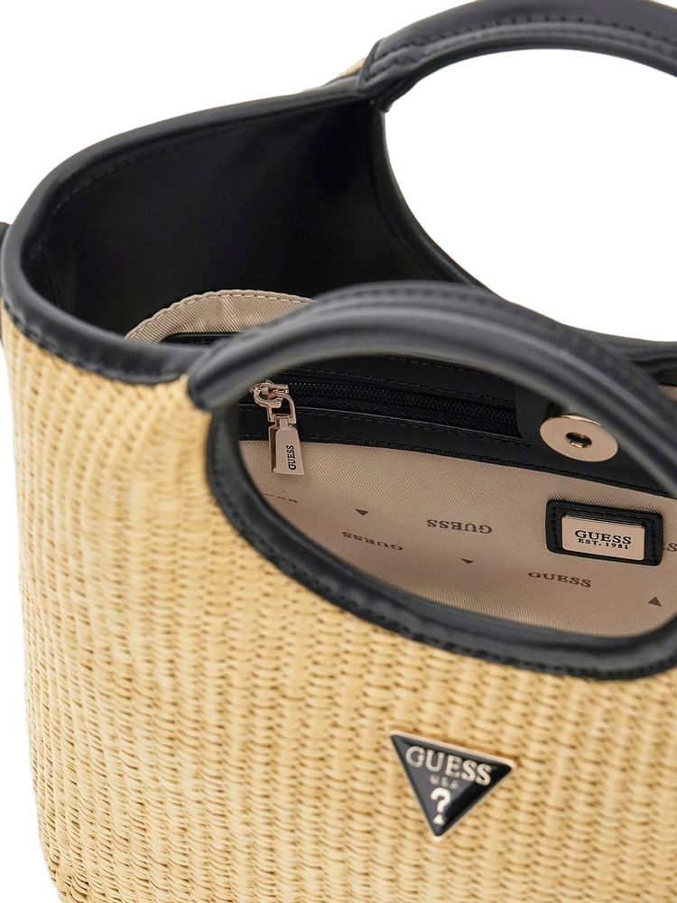 Guess Top Handle Bag — Beige Polypropylene