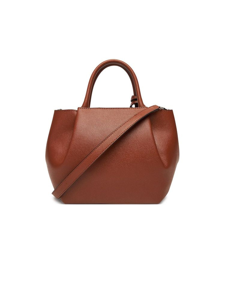 Guess Textured Polyurethane Shoulder Bag — Brown