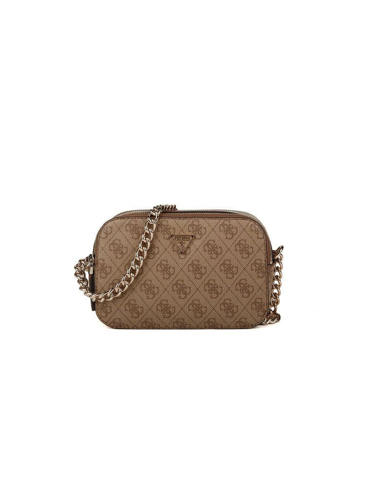 Guess Noelle Ii Crossbody Bag — Brown Polyurethane