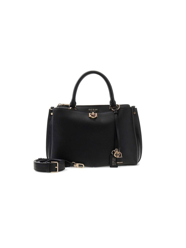 Guess Bianca Girlfriend Shoulder Bag — Black Polyurethane