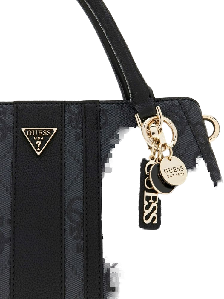 Guess Shoulder Bag — Black Polyurethane
