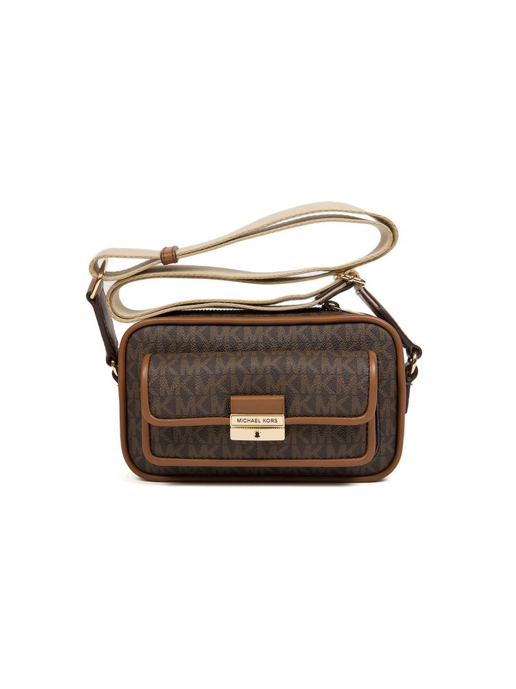Michael Kors Crossbody Bag — Brown 89.coated Canvas