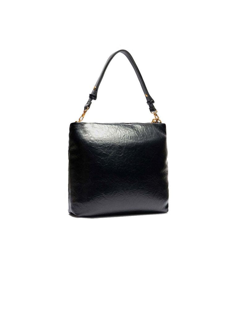 Liu Jo Polyurethane Hobo Shoulder Bag — Black