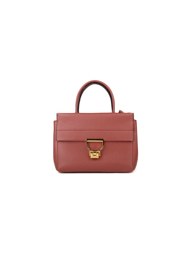 Coccinelle Arlettis Top Handle Bag — Red Cowhide