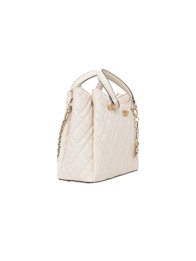 Guess Isemay Gfriend Shoulder Bag — White Polyurethane